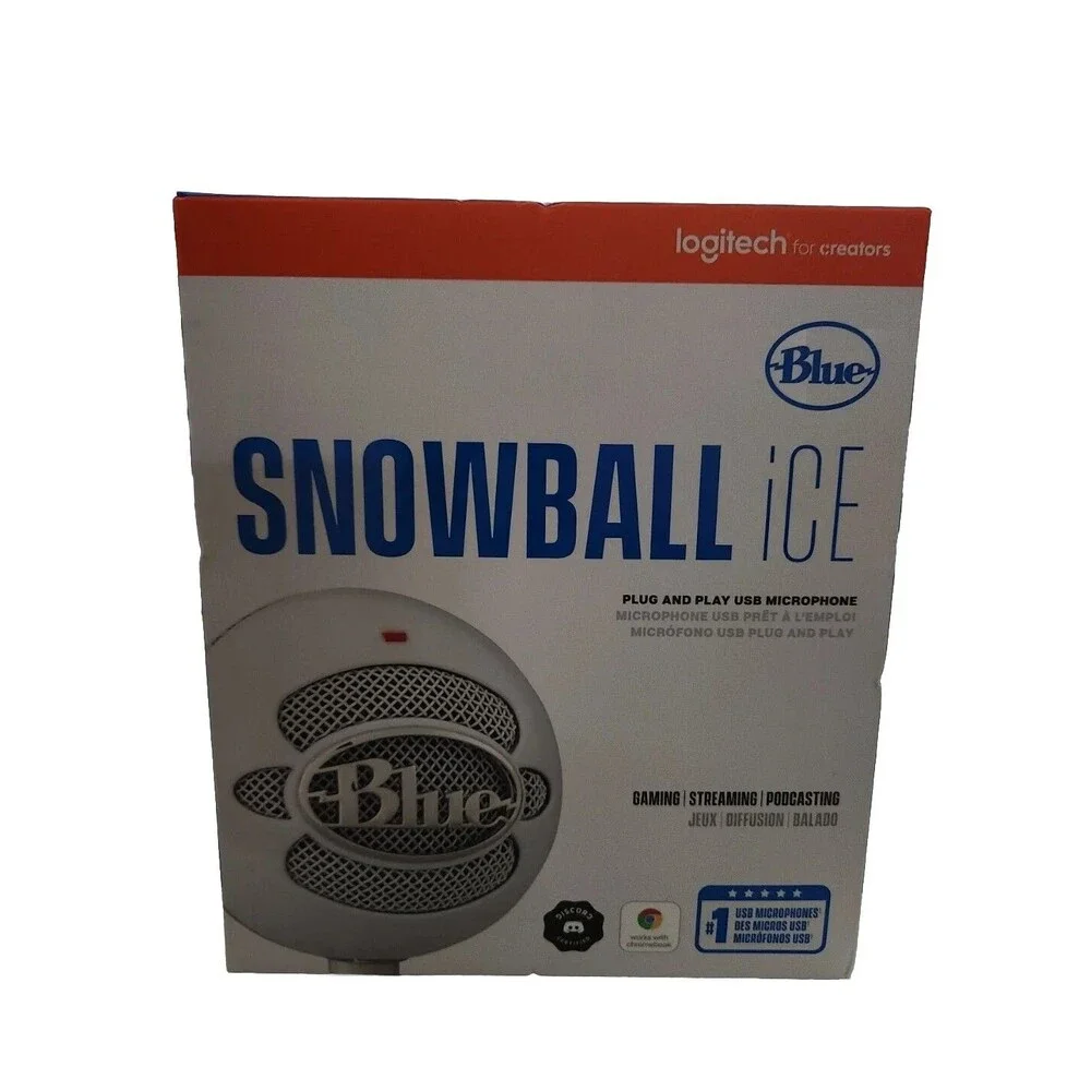 Logitech Blue Snowball iCE Plug And Play USB Microphone Content Creator/ Gaming